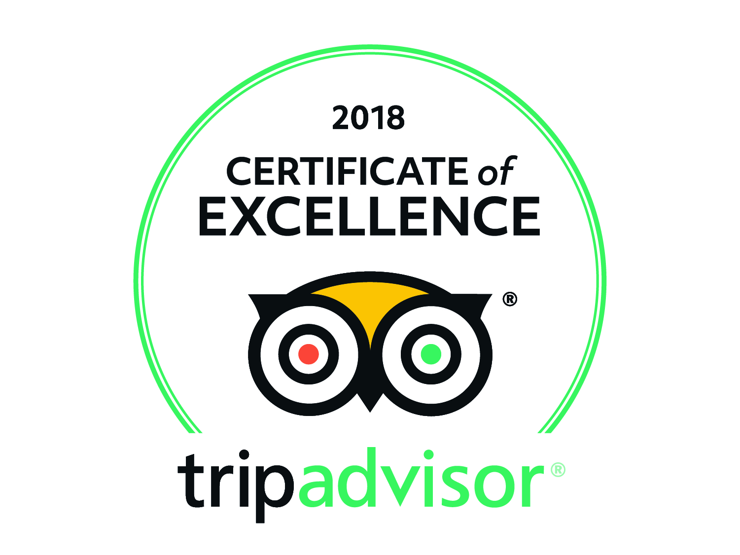 2018 Marble Zip Tours Trip Advisor’s Certificate of Excellence