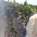 larger waterfall zipping