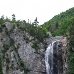 small waterfall on the mountain